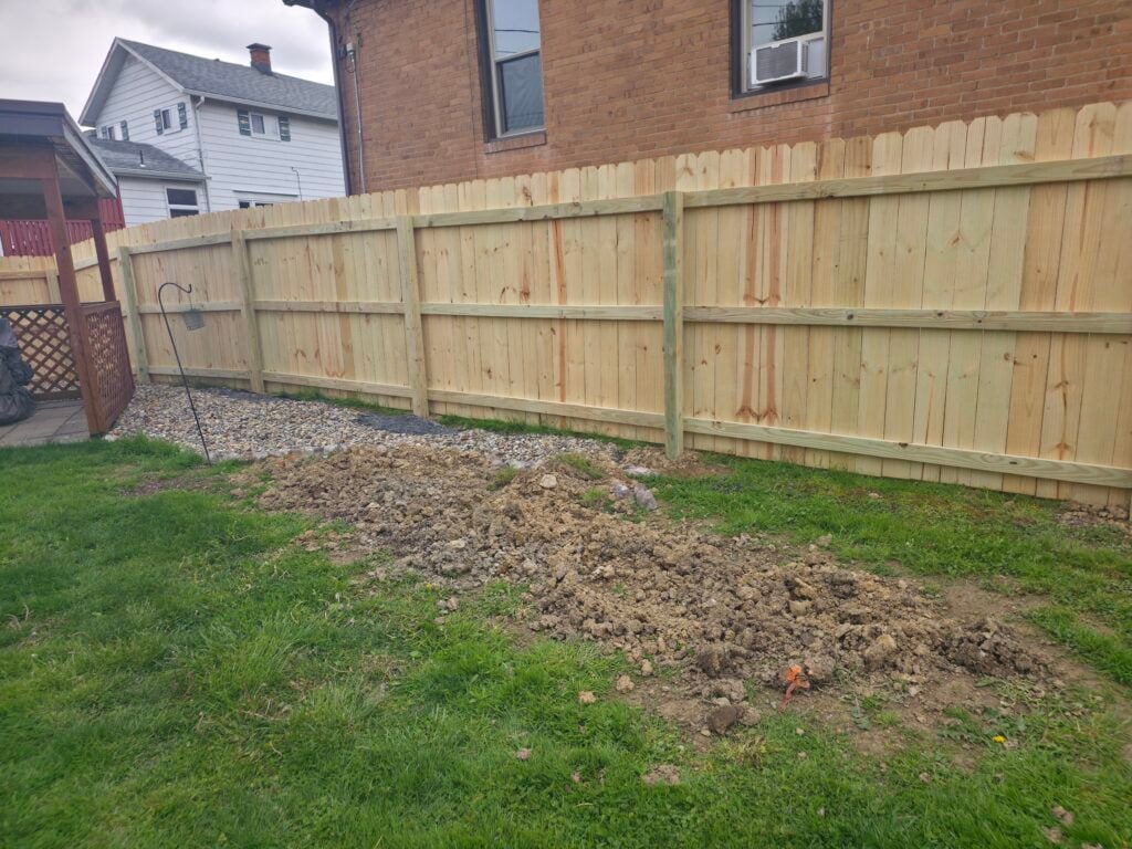 Wooden Privacy Fence Installation in Murrysville