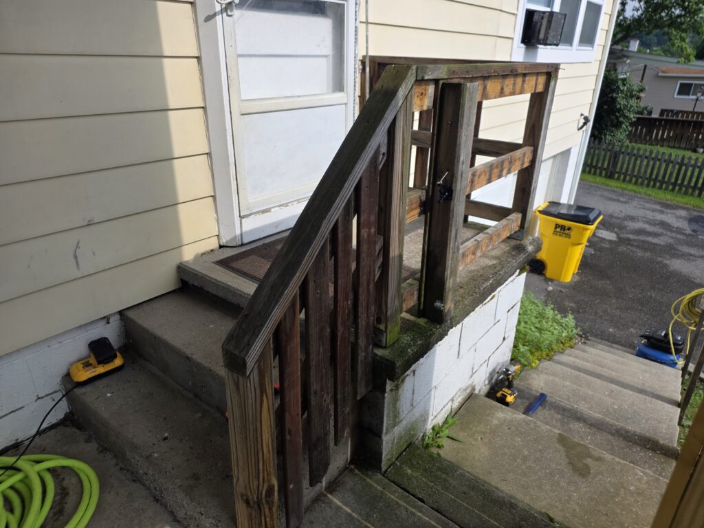 Porch Railing Replacement in Johnstown — cambria county