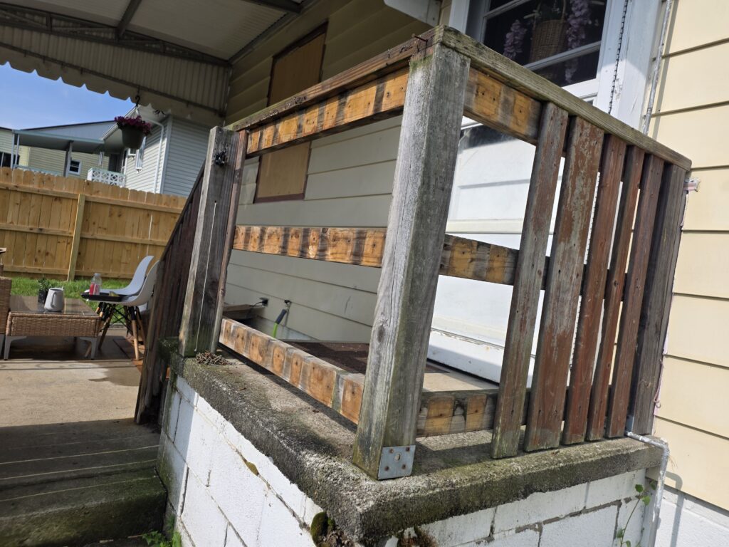 Porch Railing Replacement in Johnstown — dog-friendly porch railing