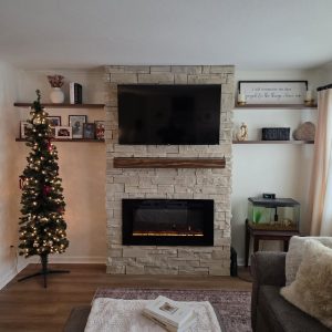 Fireplace Accent Wall Installation in Johnstown